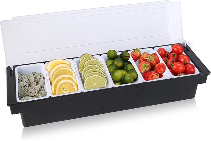 6-compartment condiment caddy