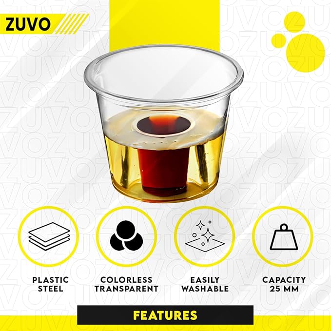 Plastic Jägermeister bomb cups, pack of 25