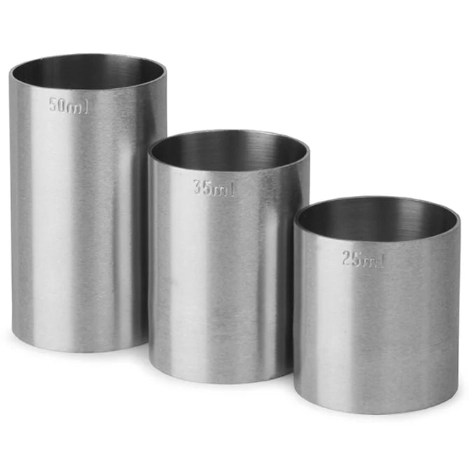 Stainless steel thimble bar measures, 3-piece set