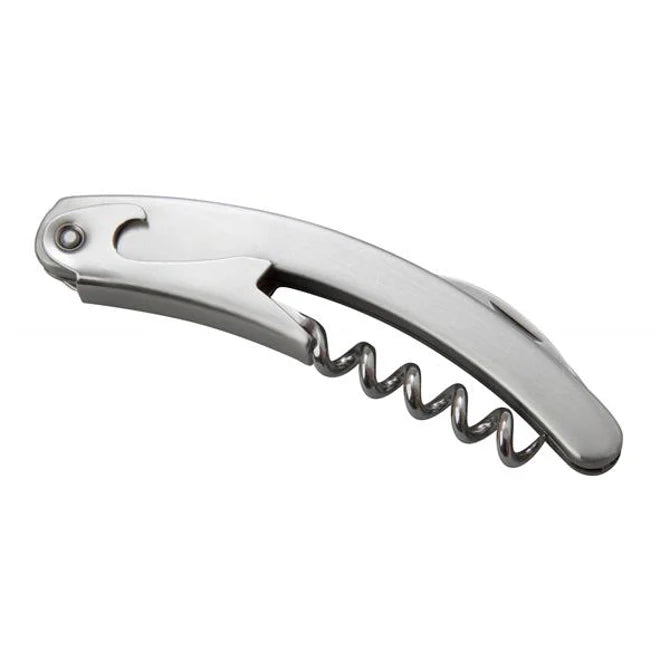 Stainless steel waiter's friend bottle opener
