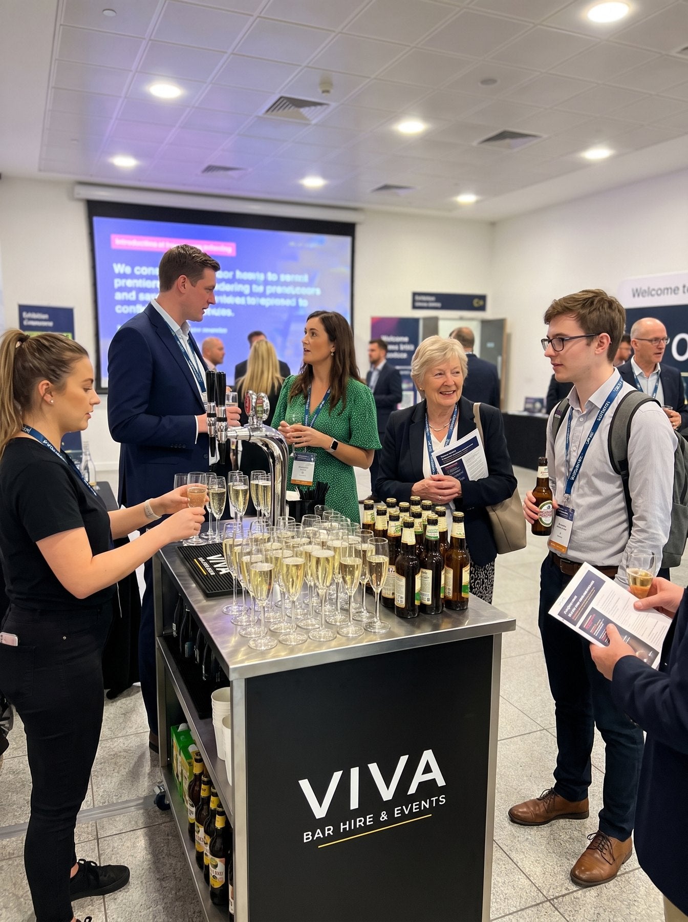 Drinks break at a business conference with a VIVA bar