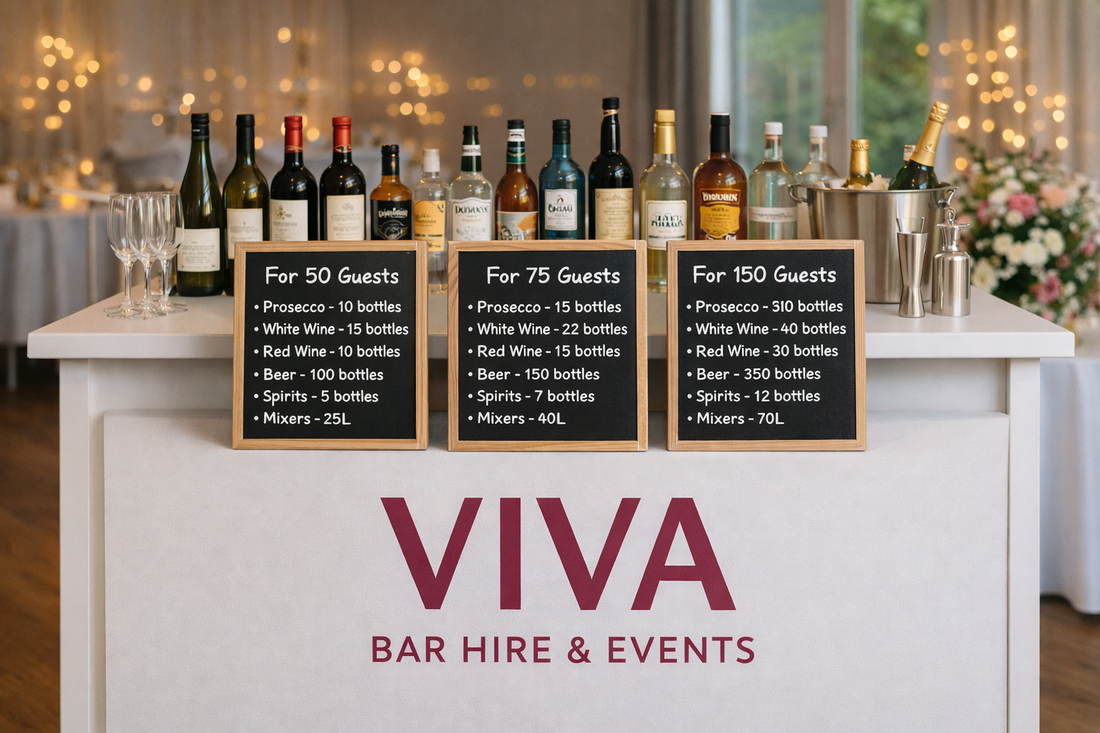 How Much Alcohol for 50 / 75 / 150 Guests? Quick Wedding Drinks