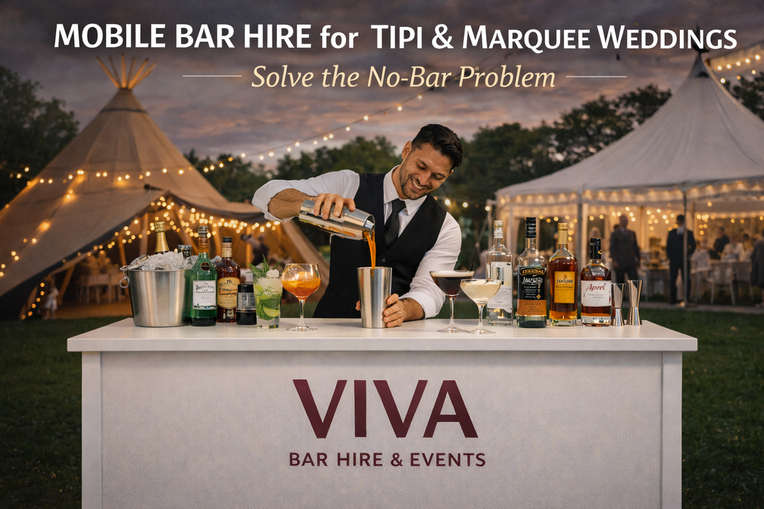 Mobile Bar Hire for Tipi & Marquee Weddings – Solve the No-Bar Problem