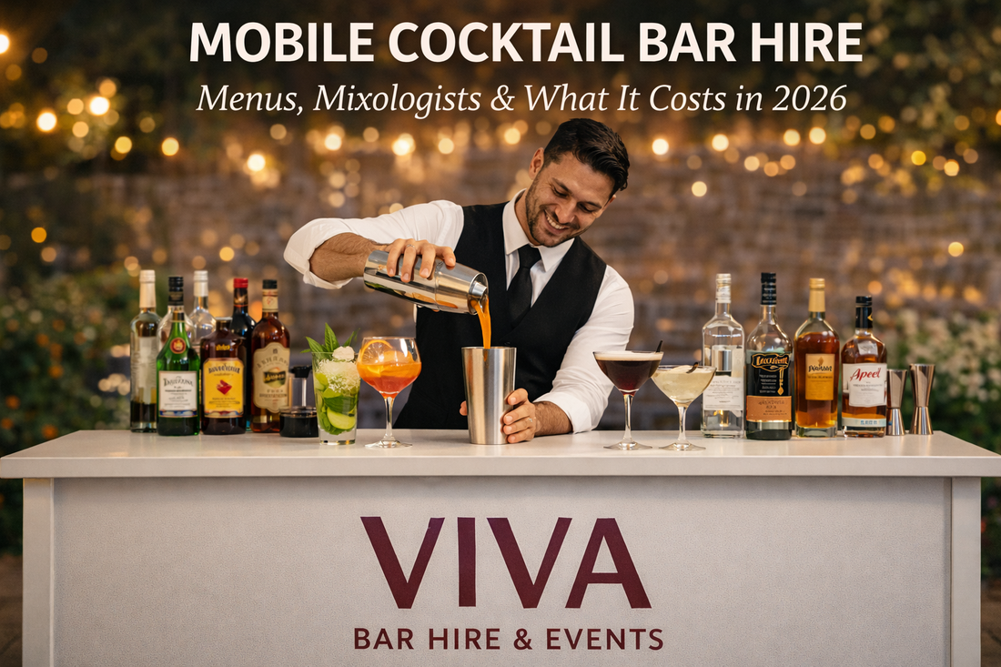Mobile Cocktail Bar Hire – Menus, Mixologists & What It Costs in 2026