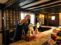 Aston 1/4-Pint Water-Jacketed Cask Ale Handpull – Clamp-On Beer Engine in use