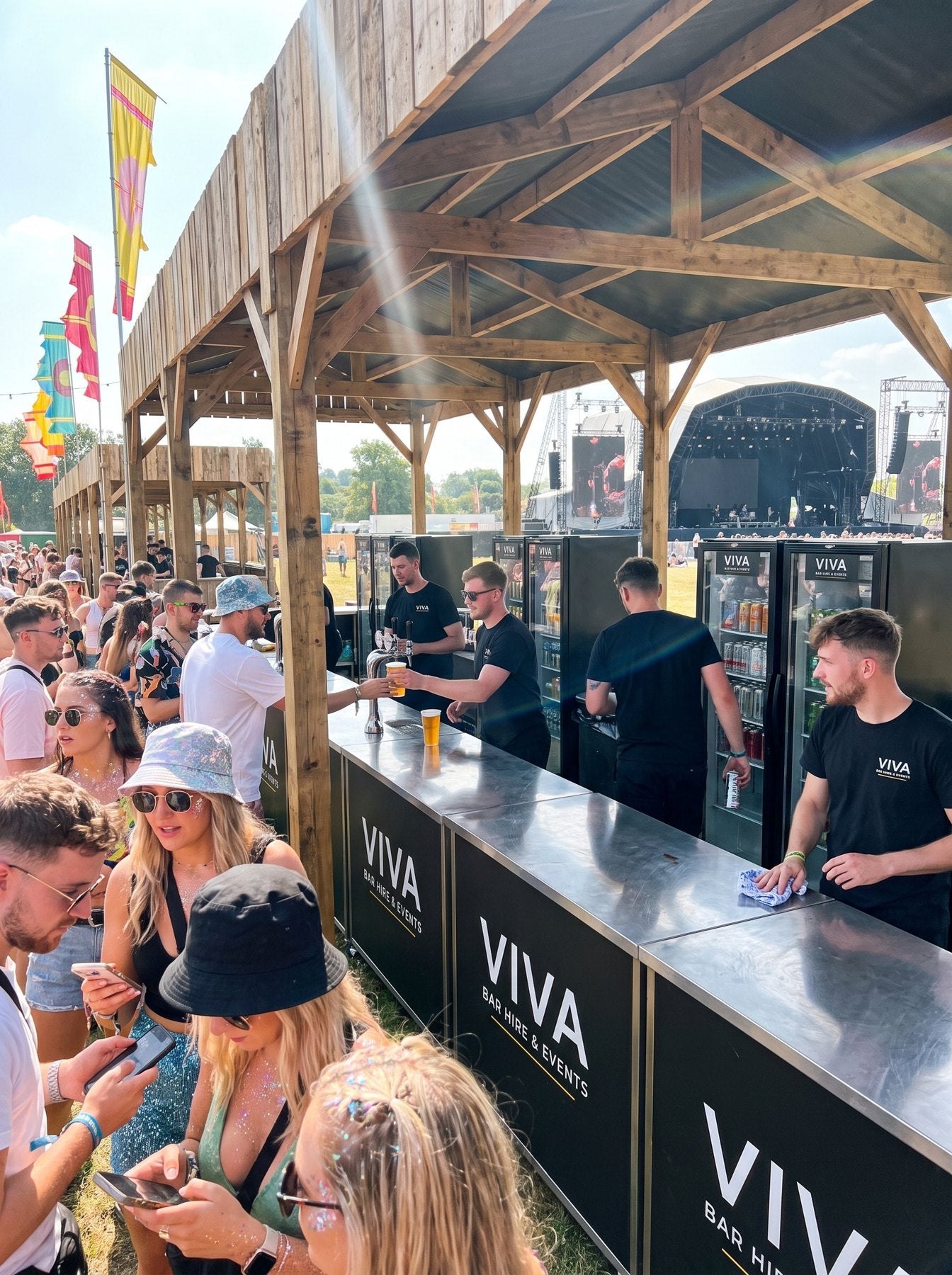 VIVA festival bar run in the sunshine