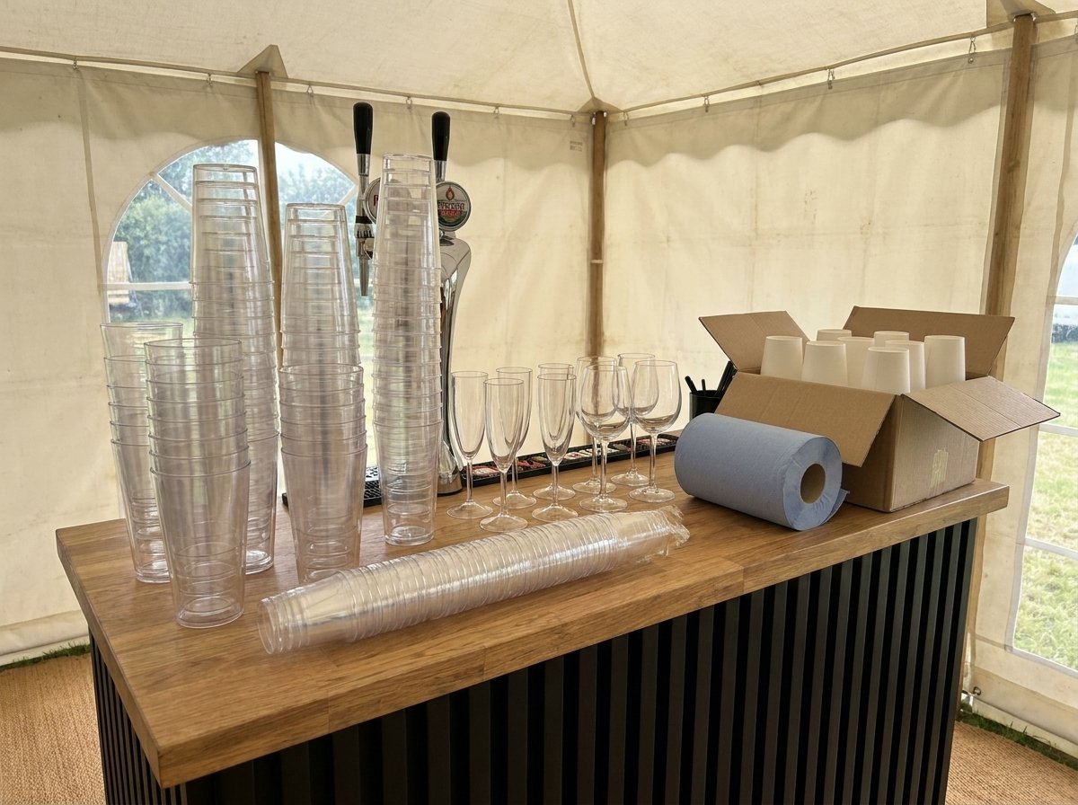 Plastics and event consumables to buy and keep