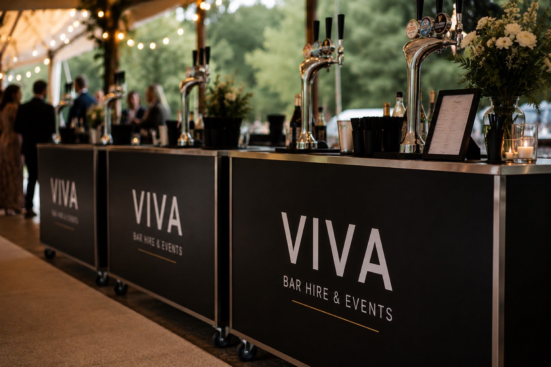 VIVA event bar run set up at a marquee event