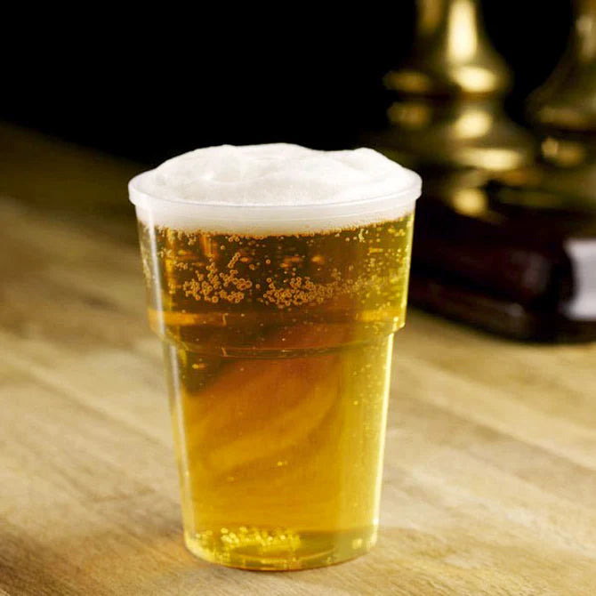 Plastic half pint tumblers, CE 10oz / 280ml, pack of 50