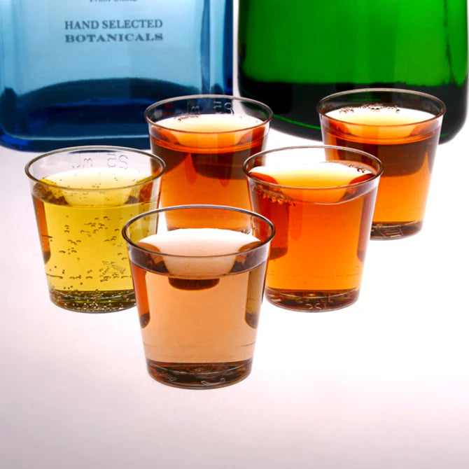 Disposable shot glasses, CE 0.9oz / 25ml, pack of 100