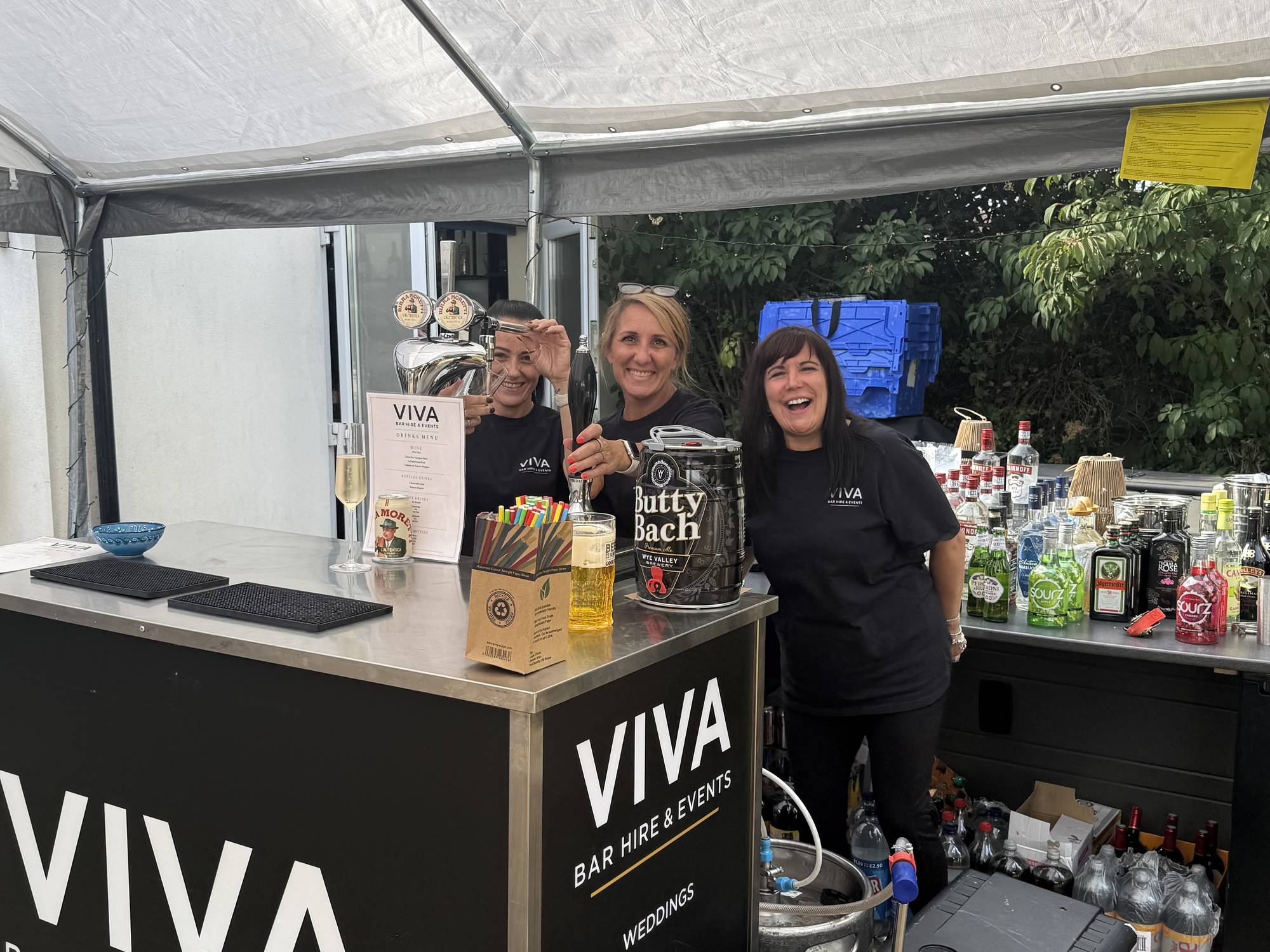 VIVA staffed mobile bar team serving at an event